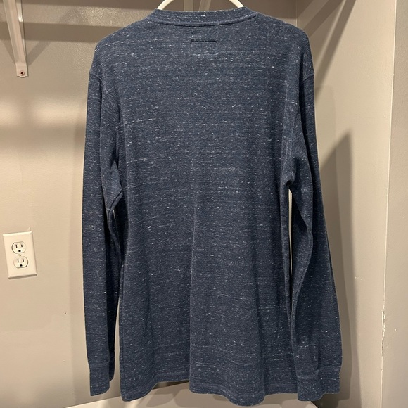 Foundry Blue Fleck Long Sleeve Henley - Picture 10 of 10